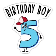 Happy 5th Birthday Party Boy' Sticker